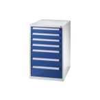  Szerszámszekrény, 600 x 600 x 1 000 mm  7 fiókos (  4 x 100, 2 x 150, 1 x 200 mm )