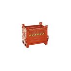   Nyitható aljú tároló, acélfalakkal, 1 billenőlemez, térfogat 0.52 m³ 1000x800x910 mm