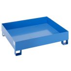   Felfogótálca 1200 x 1200 x 285 mm, engedéllyel, kék porszórt bevonattal, rácsrostély nélkül
