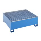   Felfogótálca 1200 x 1200 x 415 mm, engedéllyel, kék porszórt bevonattal, rácsrostéllyal