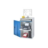 Számítógépes munkaállomás, acéllemezből, monitorház nélkül