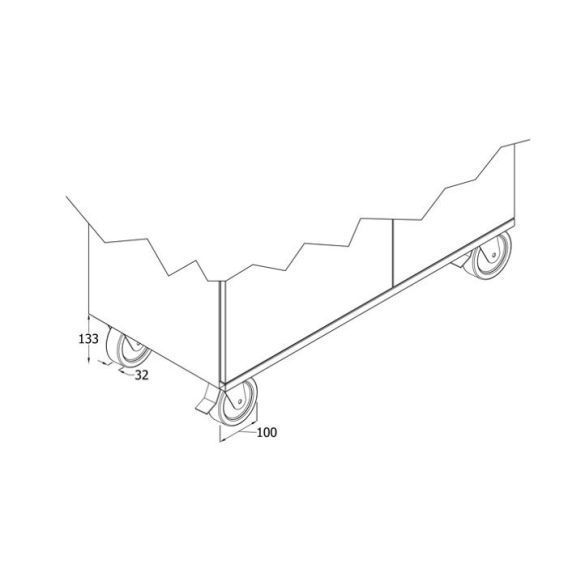 Görgőkészlet számítógépes munkaállomáshoz, 4 beálló görgő