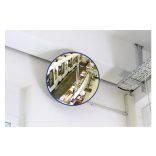 Kerek tükör teleszkópos fali karral, fix rögzítéshez, tükör Ø 600 mm, max. megfigyelési távolság: 7 m