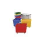 Polietilén, négyszögletes tároló, mobil, űrtartalom 135 l