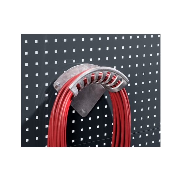 Tömlő- és kábeltartó, rögzítési anyagokkal együtt, szé x ma 350 x 140 mm, alumínium 