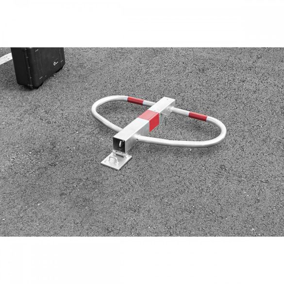 Lehajtható parkolókengyel, negyedfordulatos zárással, csavarral rögzíthető