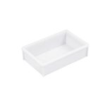 Műanyag, egymásra rakható tároló, 8 liter, 450 x 255 x 105 mm, natúr 