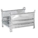   Tároló hosszú árukhoz 2 hosszanti fallal, 1000x800x600 mm, horganyzott