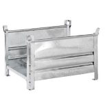 Tároló hosszú árukhoz 2 hosszanti fallal, 1000x800x600 mm, horganyzott