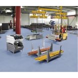 Tároló hosszú árukhoz 2 hosszanti fallal, 1000x800x600 mm, horganyzott