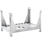   Tároló hosszú árukhoz 4 sarokoszloppal, horganyzott 1200x800x600 mm 