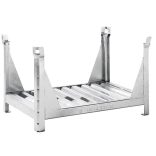 Tároló hosszú árukhoz 4 sarokoszloppal, horganyzott 1200x800x600 mm 