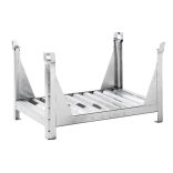 Tároló hosszú árukhoz 4 sarokoszloppal, 1200x1000x600 mm, horganyzott