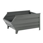   Egymásra rakható acéllemeztároló kivételi nyílással, 1200 / 1000 x 800 mm, szürke