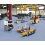 Tároló hosszú árukhoz 4 sarokoszloppal, festett1200x1000x600 mm