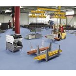 Tároló hosszú árukhoz 2 hosszanti fallal, festett 1000x800x600 mm