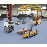 Tároló hosszú árukhoz 2 hosszanti fallal, h x szé 1200 x 1000 mm, szürke 