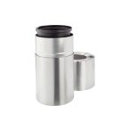   Formatervezett alumínium hulladékgyűjtő, űrtartalom 70 l, ma x Ø 775 x 380 mm, belső tartállyal