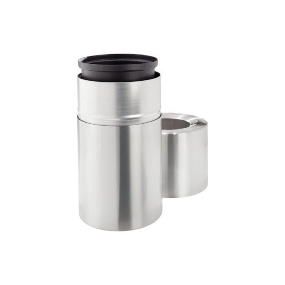 Formatervezett alumínium hulladékgyűjtő, űrtartalom 70 l, ma x Ø 775 x 380 mm, belső tartály nélkül