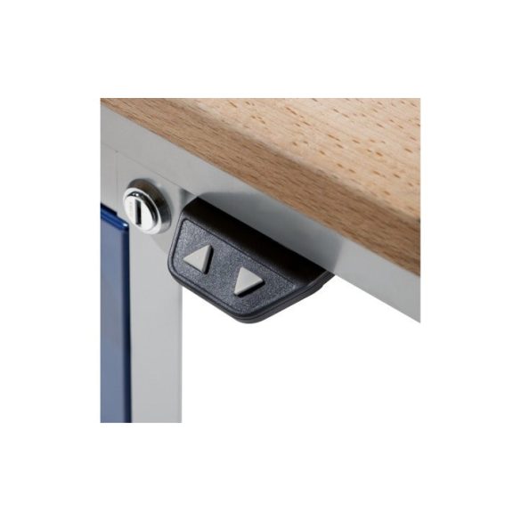 Állítható magasságú munkaállomás, melamingyanta bevonatú lap, szé x mé 1500 x 1000 mm