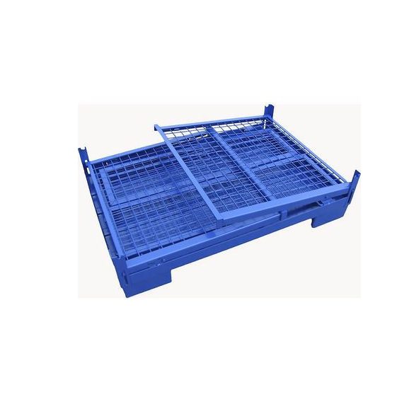 Összecsukható gitterbox lemez aljú 1240x840x900 mm (kék)