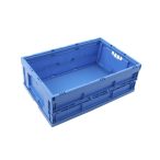   Polipropilén összehajtható doboz, 44 l, 400x600x220 mm, fedél nélkül, kék