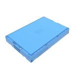 Összehajtható doboz, űrtartalom  fedél nélkül, egymásra rakhatók, 65 l, 400x600x320 mm (kék)