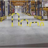 Ütközésvédő kengyel, beltérre, magasság x szélesség 600 x 2000 mm