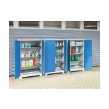 Felfogótálcás szekrény kültéri tároláshoz, 2 100 x 1 200 x 600 mm 