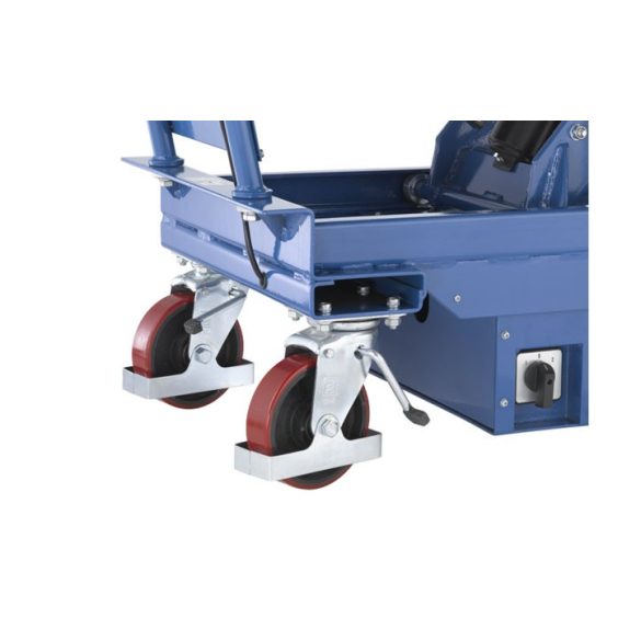 Elektromos emelőlapos kocsi, emelési tartomány 485 – 1 000 mm, teherbírás 1 000 kg