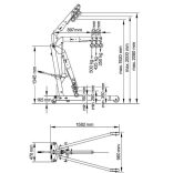 EKB  terpesztett alváz kézi hidraulikus zsíráfemelő daru  500 kg
