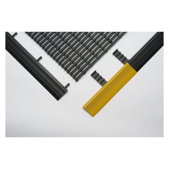 Csúszásmentes ipari szőnyeg, folyóméterenként, szélesség 1000 mm, fekete-sárga