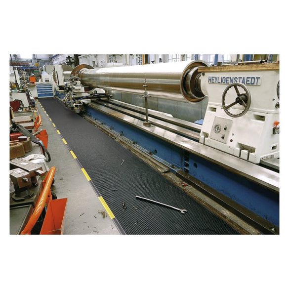 Csúszásmentes ipari szőnyeg, 10 m-es tekercs, szélesség 1200 mm, fekete-sárga