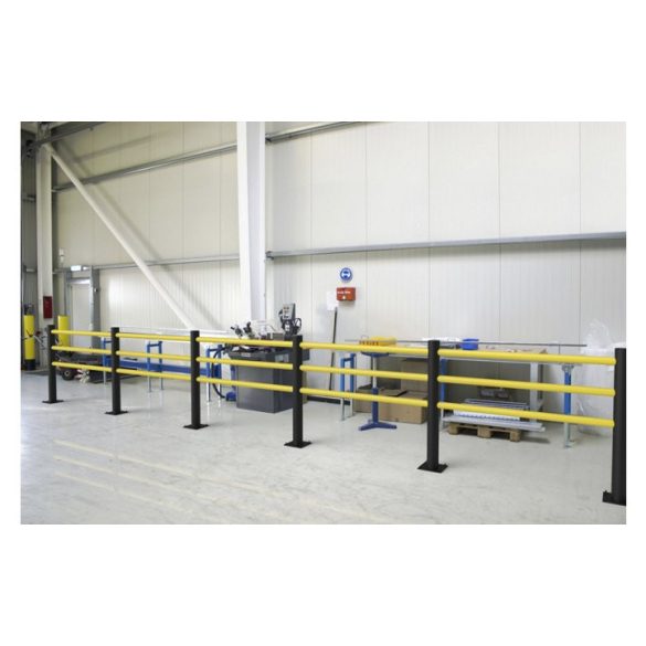 Biztonsági korlát, rugalmas műanyagból középső oszlop