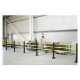 Biztonsági korlát, rugalmas műanyagból 3 soros rúd