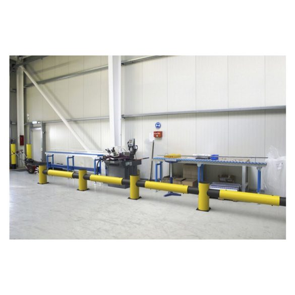 Ütközésvédő terelő, rugalmas műanyagból, végoszlop, szélesség: 600 mm