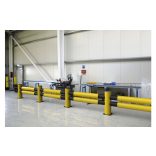 Ütközésvédő terelő, rugalmas műanyagból, középső oszlop, szélesség: 1000 mm