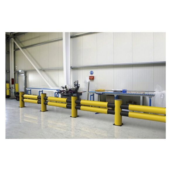 Ütközésvédő terelő, rugalmas műanyagból, középső oszlop, szélesség: 1000 mm