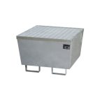   Acél felfogótálca,  800 x 800 x 545 mm, tűzihorganyzott, rácsrostéllyal