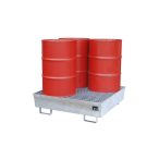   Acél felfogótálca,  1200 x 1200 x 335 mm, tűzihorganyzott, rácsrostéllyal