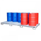   Felfogótálca, felfogási térfogat 240 l, 10 x 200 l-es hordóhoz, tűzihorganyzott