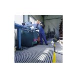 Ipari rács nagy mechanikus terheléshez, 10 m-es tekercs, szélesség 1000 mm, szürke