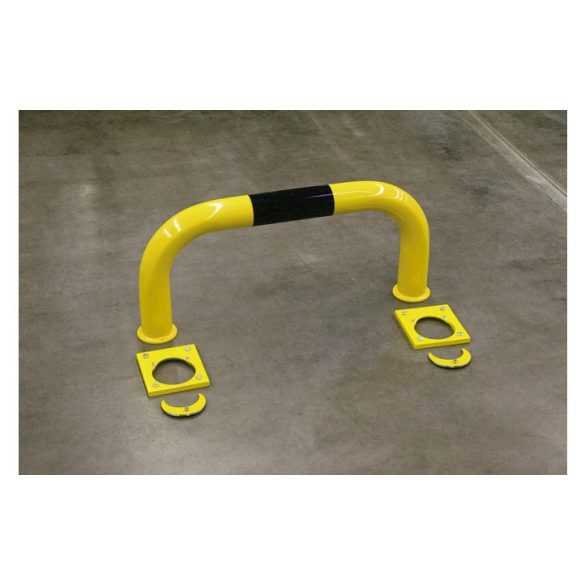 Ütközésvédő kengyel, szétszerelhető, fekete / sárga, ma x szé 350 x 1000 mm