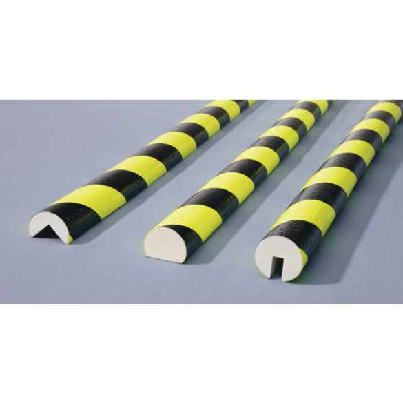 Élvédő, BB típus, 5 m-es darab, fekete / sárga