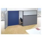   Válaszfal, filc, keret palaszürke, kék, ma x szé 1950 x 650 mm