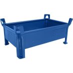   Egymásra rakható acéllemez tároló, alacsony típus, 500x800x200 mm, teherbírás 2000 kg