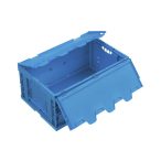   Polipropilén összehajtható doboz, 49 l, 400x600x260 mm, zsanéros fedéllel