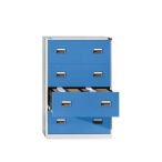   EK függőmappa-tároló szekrény 2 pályás 4 fiókkal  842x620x1296 mm (Előlap színe: világoskék RAL 5012)