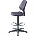   Munkahelyi forgószék gázrugós, PU hab, csúszótalpakkal és lábtartó gyűrűvel