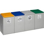 Szelektív hulladékgyűjtő egység 1410x405x570 mm 4x60 l